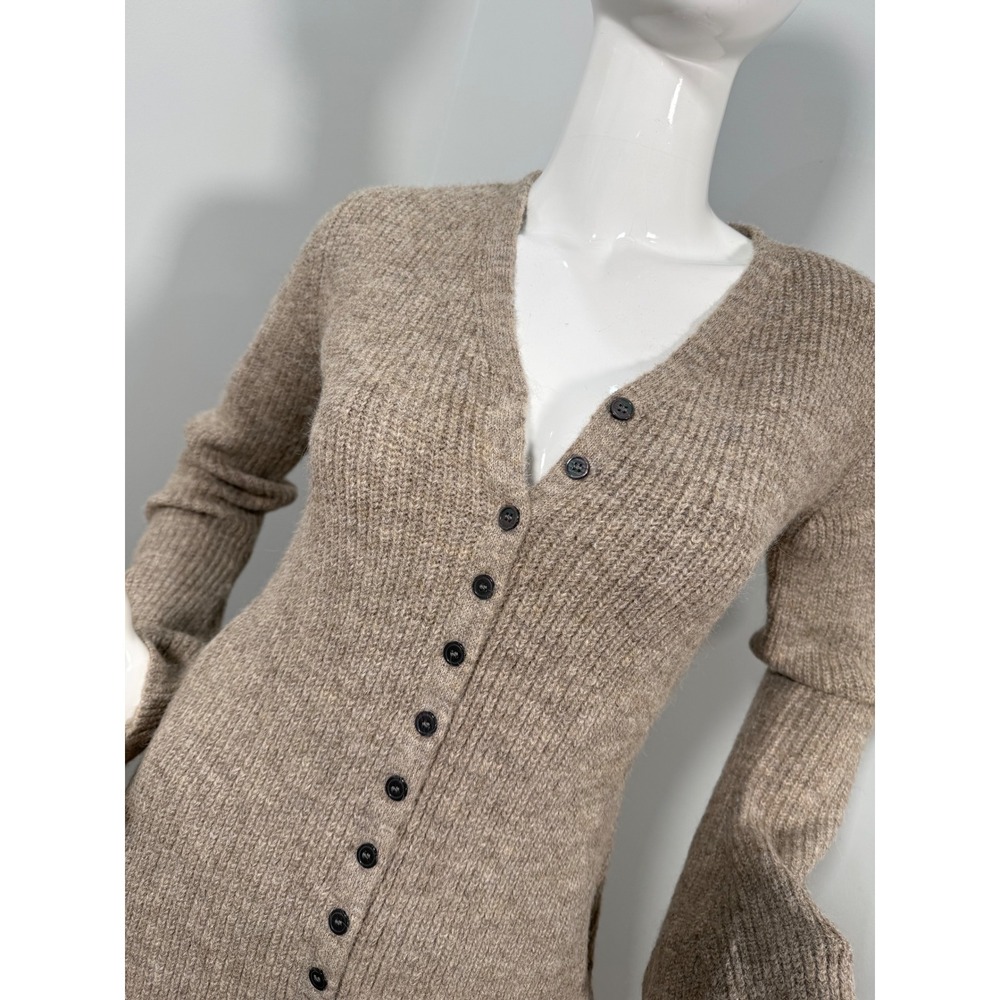 Commense Stacking V-Neck Split Breasted Sweater Dress
Light Brown Size M - Picture 13 of 17